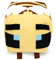 Jay Franco Minecraft Bee Plüschkissen – 30 cm weiches Kissen mit Biene
