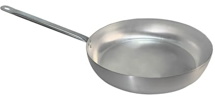 Sicignano | Sautierpfanne für Elektro-Gasherd, 24 cm, Aluminium, Metallgriff, Dicke 1,5 – 2 mm, Made in Italy – Pfanne zum Mantecare Saltare Pasta