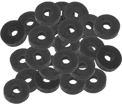 PATIKIL Arandela Plana de Goma M4, 24 Pcs, 4 mm de Diámetro Interior, 13.8 mm de Diámetro Exterior, 3 mm de Grosor, Junta Espaciadora de Sellado para Grifo, Tubo de Agua, Negro