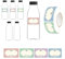 GEPACK Lot de 6 bouteilles en plastique réutilisables de 500 ml avec 6 étiquettes personnalisables incluses | Créez vos propres étiquettes pour personnaliser chaque bouteille