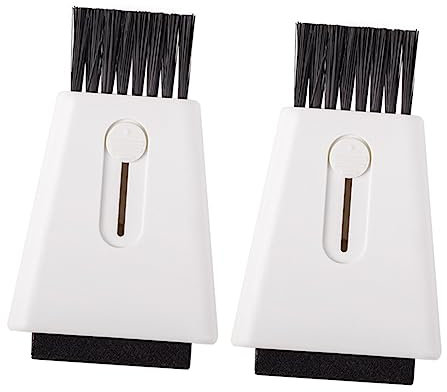 Angoily 2 Ensembles Brosse De Nettoyage À Double Extrémité Brosse De Nettoyage Pour Appareil Photo Clavier Plumeau Brosse Portable Pour Ordinateur Portable Blanche Fibres 2 Pièces * 2