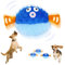 HEYIDAMAI Bewegendes Hundespielzeug, Hundespielzeug Beweglich Elektrisch, Interaktives Hundespielzeug, Aktives Bewegliches Haustier Plschspielzeug mit Klang und Hüpferei für Hunde Katzen (Blue)