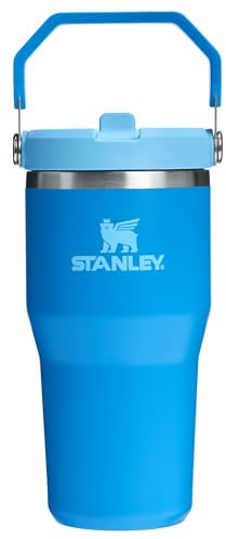 Stanley IceFlow 2.0 Flip Straw Tumbler with Handle 20 oz | Twist On Lid and Flip Up Straw | Leakproof Water Bottle | Insulated Stainless Steel | BPA-Free | Azure