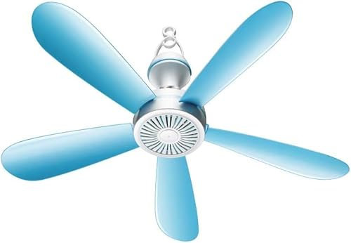 AntDau71 Ventilatore Da Soffitto 25W Con Gancio, Ventilatore a Soffitto 5 Pale, Interruttore On/Off e Spina, 220V, Design Efficiente Ideale per Ogni Stanza - CW985