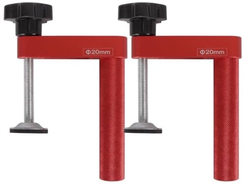Alide 2 PCS Bench Hooks 20mm,Desktop Pressure Plate Material Clamp, Height-Adjustable Clamping Clamp, Workbench Accessories