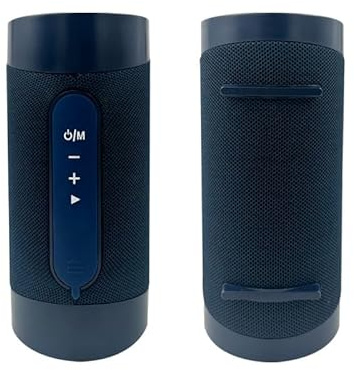 VIBELL Enceinte sans Fil Portable, Haut Parleur Stéréo Bleu Marine, Lumineuse avec Radio INTEGREE, 7 Couleurs, Lecture SD et Prise Jack, Rechargeable, Soirée, Prière, Solo, Lot de 2 et 4 pcs (1)