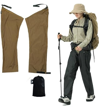 3F UL Gear Ultraleicht 79g Gamaschen Lang, Wasserdicht, Schlammfest | Regenhose für Männer und Frauen, Lange Gamaschen Wandern,Verstellbar für Rucksacktouren, Angeln, Camping und Bergsteigen