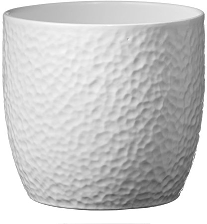 Soendgen Keramik Blumenübertopf, Boston, weiß, 21 x 21 x 20 cm, 0049/0021/0847