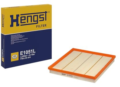 HENGST - Luftfilter E1051L - Luft-Filtereinsatz für KFZ | Hochwertiger Motorluftfilter für Otto- oder Dieselmotor - Schutz für Motoren - Wasserbeständig