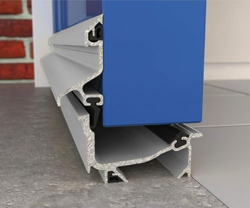 Exitex Weatherten Bar 914mm (36) - Inward Opening Door Weather Bar Draught Excluder, Aluminium, Full Kit with Screws, Plugs & Safety End Caps (Mill)