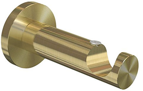 Flairdeco Träger offen für 20 mm Ø Gardinenstange, 1-läufig, Metall, Messing-Optik