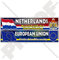 netherlands-european Union flag-coat von Armen eu-nl europe-dutch 180 mm (18 cm) Vinyl Bumper Aufkleber, Aufkleber
