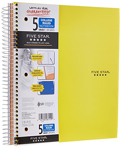 Fünf Star Spiral Notebook 2er-Pack Trend