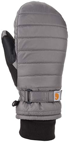Carhartt Damen Quilts Isolierter Fäustling Handschuhe für kaltes Wetter, Dunkelgrau, Large