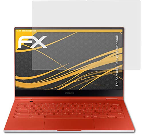atFoliX Screen Protector compatible with Samsung Galaxy Chromebook Screen Protection Film, anti-reflective and shock-absorbing FX Protector Film (2X)