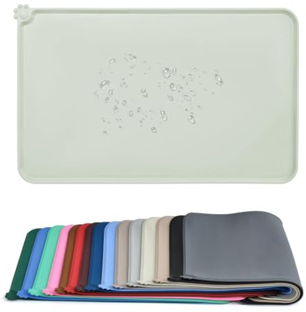 AUDWUD Tapis de Nourriture pour Chien Chat Animal de Compagnie en Silicone étanche, Tapis de Bol pour Animal de Compagnie antidérapant, Tapis de Nourriture pour Animal de Compagnie.