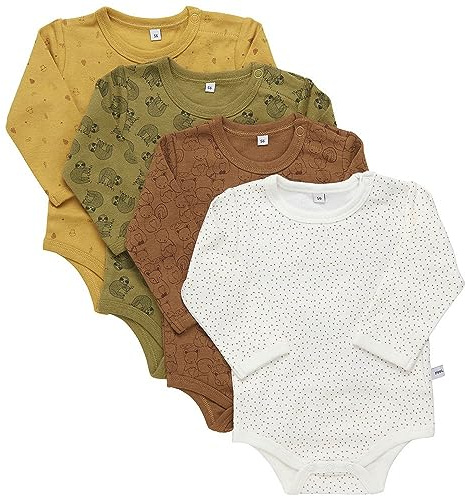 Pippi 4er Pack Body Ls Conjunto de ropa interior para bebés y niños pequeños Unisex bebé (Pack de 4)