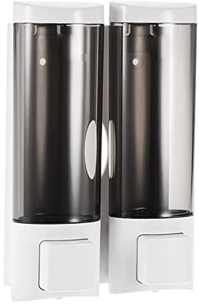 Kavolet 200mlx2 Manueller Seifenspender, Seifenspender Wandbefestigung, Handseifenspender Duschgelspender für Duschshampoo oder Handreiniger, Händedesinfektionsspender für Badezimmer Hotel