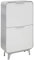 Arregui Round CR421-R Cubo de Basura y Reciclaje de Acero de 4 Compartimentos, Moderno y de Diseño | 4x17L (68L) | Cubos de Basura de Cocina | Contenedores de Reciclaje | gris plata y blanco mate
