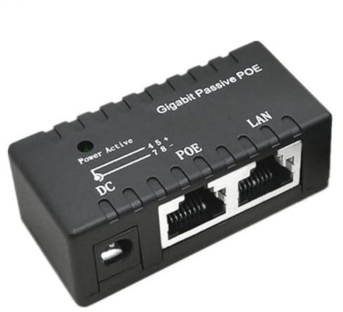 Multibao 12-52V Gigabit Power Over Ethernet Passive Poe injector Splitter 10/100/1000Mbps for IP camera