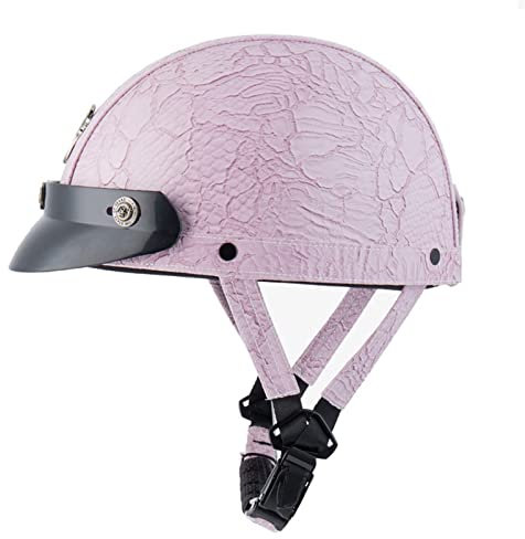 retrò Motorino Casco A Scodella da Moto DOT ECE Omologato, Casco Mezzo Uomo Donna, Vintage Classico Jet Caschi, Casco Scodella Motorino, Mezzo Casco, Aperto Faccia Casco(56-60)