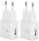 Caricabatterie USB da 2 Pezzi Adattatore per Presa di Corrente Caricabatterie Rapido Originale per Samsung Galaxy S8 S8 Plus S9 S9 Plus S10 S10 Plus S10e 5G S6 S7 S7 Plus A50 A51 A52 A30 A20 Z Flip3