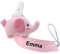 Personalisierter Schnullerclip mit Namen, Anpassen Schnullerleine, Stickerei Elefant Baumwolle Schnullerhalter für Baby-Elefanten Rosa
