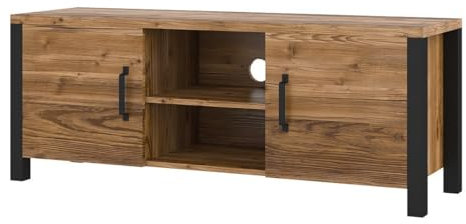 Mobile TV Darwin - 150 cm in Abete e Nero Opaco