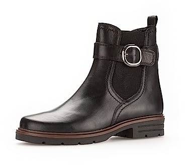 Gabor Damen Chelsea Boots | Frauen Stiefeletten | Wechselfußbett | Best Fitting | Winterstiefeletten | Stiefel | schwarz (Ra.cogn.) | 38.5 EU - 5.5 UK