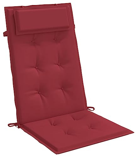 vidaXL Hochlehner Auflage 2 STK., Sitzkissen für Gartenmöbel Hocker Ottomanen, Wasserabweisendes Sitzpolster, Sitzauflage Stuhlauflage, Weinrot Oxford Gewebe