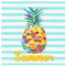 MACOSA U6SEI405_x2 Papier-Servietten Set 40 Stk. 33 x 33 cm Motiv Ananas bunt Tisch-Deko Einwegservietten Dekoservietten Partyservietten Einweg