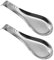Faderr 2pcs Spoon Rests Stainless Steel Reusable Ladle Rest Utensil Stable Durable Spoon Holder Kitchen Spoon Rest for Stove Top Kitchen Counter(silver)