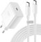 Caricatore Samsung 45W USB C Con Cavo 3M - Alimentatore per Galaxy S23 Ultra S22 S21 S20 A54 5G - Presa Type C