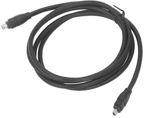 Câble Firewire, Cordon Firewire IEEE1394 4 Broches Mâle vers 4 Broches Mâle, Cordon de Transmission Haute Vitesse 1,8 M 400 Mbps, Adaptateur DV pour Caméscope, Appareil Photo