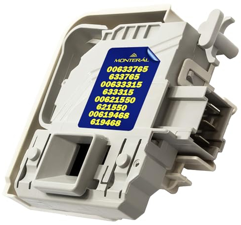 Bloqueo Cerradura para Puerta de Lavadora T85 16(6) A 250V con 3 Сontactos con Código Original 00619468 00633765 para Bosch para Siemens - Garantía de 10 Años - MONTERAL