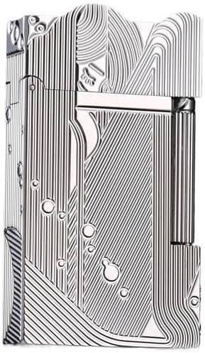 Sanji Kerosinfeuerzeug aus reinem Kupfer, Vintage-Grabenfeuerzeug, seitlich verschiebbares Schleifrad, Zündung, weiche Flamme, Tischfeuerzeug, Geschenke für Männer, Frauen, Väter (Color : Silver)