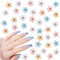 Flower Nail Charms,60PCS Mixed Colors Rhinestone Flower Nail Gems,Resin Floral Nail Art Decorations for Women Girls Manicure Design DIY Crafts (Colorful Flowers)