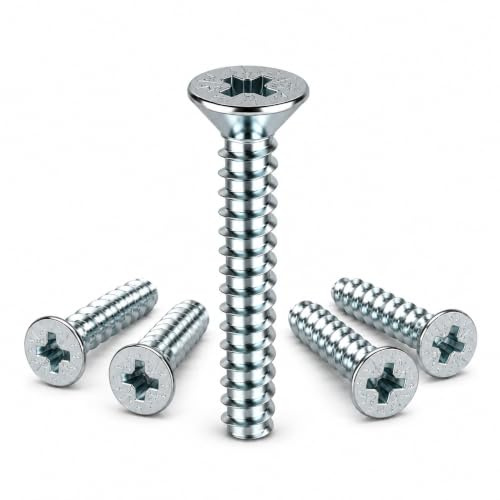 O4L Gerätschrauben für Unterputz Schalterdosen, Senkkopf, Kreuz 3,2x15mm 100 Stück