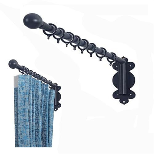 Swing Arm Window Curtain Rod, Door Curtain Rail For Front Door (70cm)