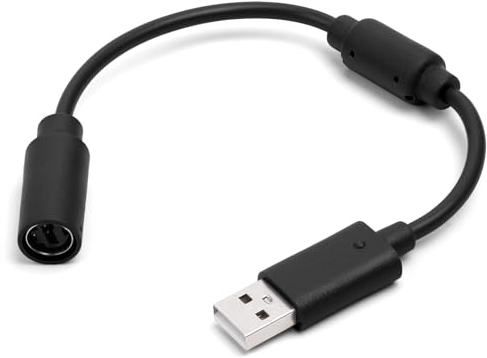 AXFEE Controlador con Cable Cable USB Breakaway, Reemplazo Controlador con Cable Cable USB Breakaway Adaptador Cable de conexión Cable para Microsoft Xbox 360 Negro