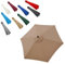 Ersatz-Sonnenschirm-Garten-Terrassenschirm-Stoff-Überdachung, 2/2,7/3,0 m, 6/8 Arme, wasserdichter Sonnenschirm-Schirm-Ersatzbezug(Khaki,6ribs 6.5ft/2M)