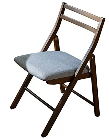 CRBUDY Holzstuhl, Esszimmerstühle, Sessel, Klappstuhl mit gepolsterten Sitzen und Küchenstühlen für Erwachsene, strapazierfähig, einzelne Bequeme Rückenlehne, Loungesessel auf dem Balkon