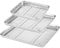 WENLISELL Baking Tray with Cooling Rack Set of 6, Stainless Steel Baking Sheet Non Stick, Baking Trays for Bread, Meat Cooking(3 Tray+3 Rack)