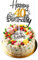 Happy 40th Birthday Cake Topper, Black Gold Glitter 40th Birthday Cake Pick Cake Decoration for Happy 40 Years Old Birthday Anniversary Party Supplies