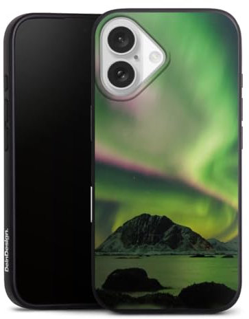 Organic Case Bio Hülle Nachhaltige Handyhülle kompatibel mit Apple iPhone 16 Plus Polarlichter Himmel Nordlicht