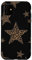 iPhone 11 Leopard Cheetah Star Print On Black Trendy Women Girl Case