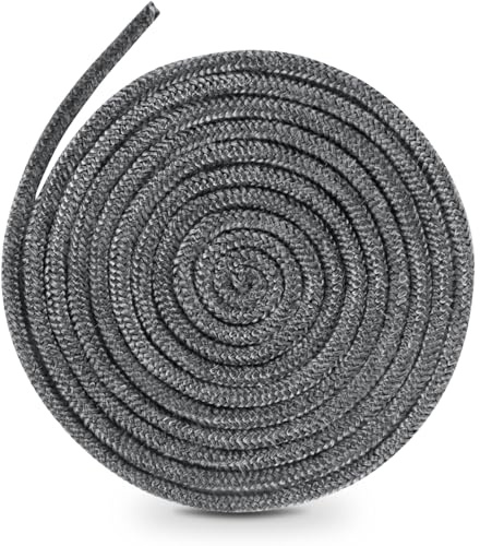 Yudobliss Ofendichtschnur, Dichtungsband für Kaminofen, 12mm x 3 m Dichtungsseil aus Glasfasern, Dichtschnur für Kaminofen, Dichtungsdraht für Kamintüren, Für Kamine, Schornsteine, Ofentüren