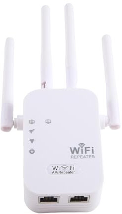JANZU Repetidor WiFi de 300Mbps Extensor de SeñAl WiFi InaláMbrico Banda Dual 5G 2.4G Amplificador de Red Enrutador WiFi de Alcance Enchufe de la UE