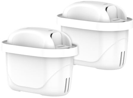 GLACIER FRESH Wasserfilter kartuschen, kompatibel mit BRITA Mavea Maxtra+, Style, Marella, Elemaris, XL, Fun - 2er Pack