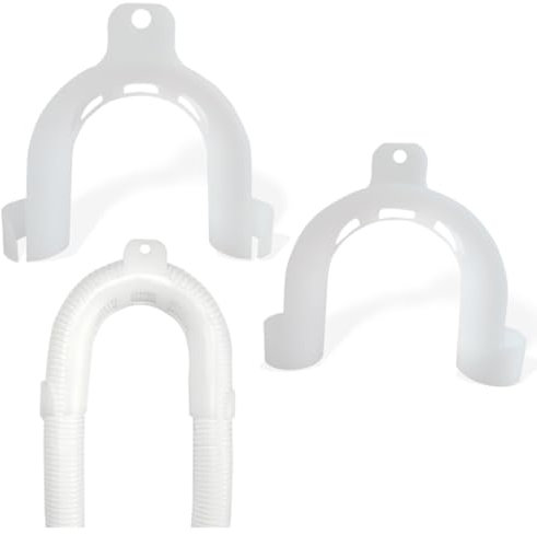 YAYNO 2 Pezzi Universale U Tubo di Scarico Ganci per Tubi di Uscita Scarico Tubo Flessibile Supporto Rondella Raccordo Universale a Gomito Curva per Tubo Scarico Lavastoviglie per Lavastoviglie